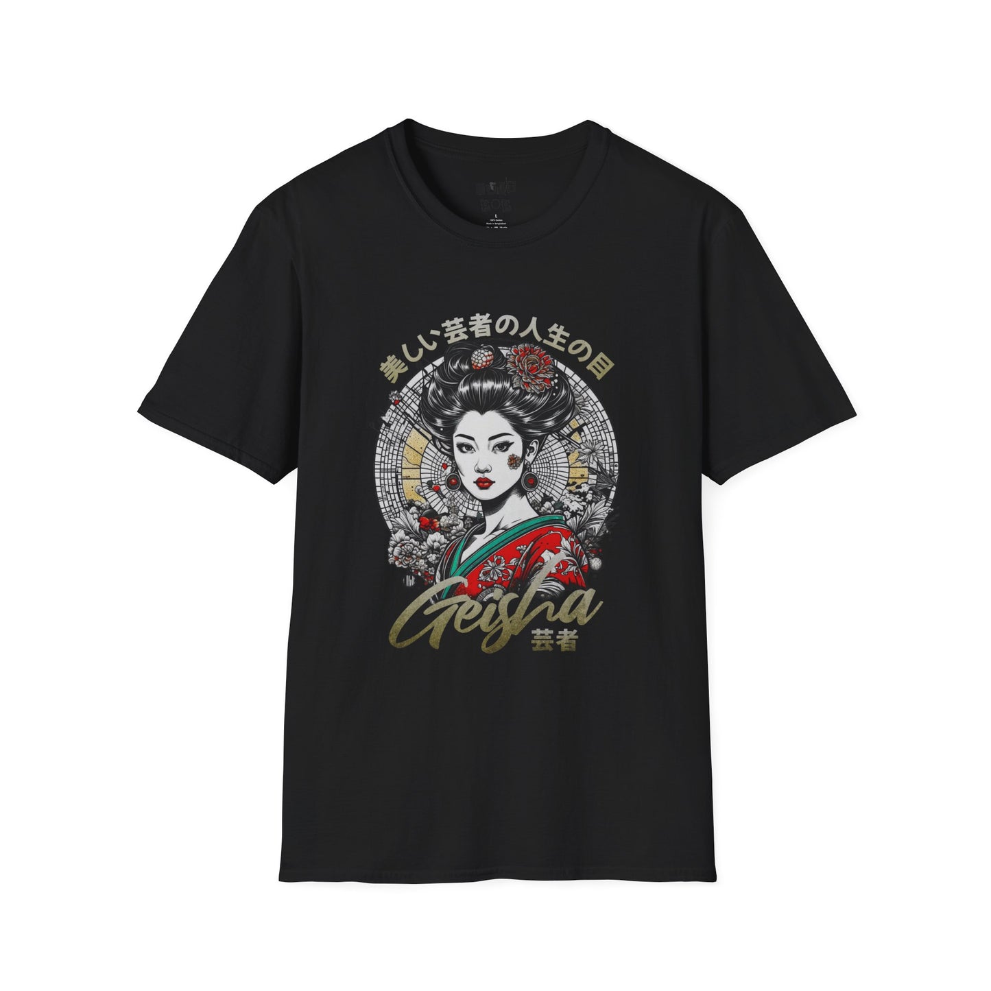 Geisha Art Unisex Softstyle T-Shirt - Japanese Culture Inspired Tee