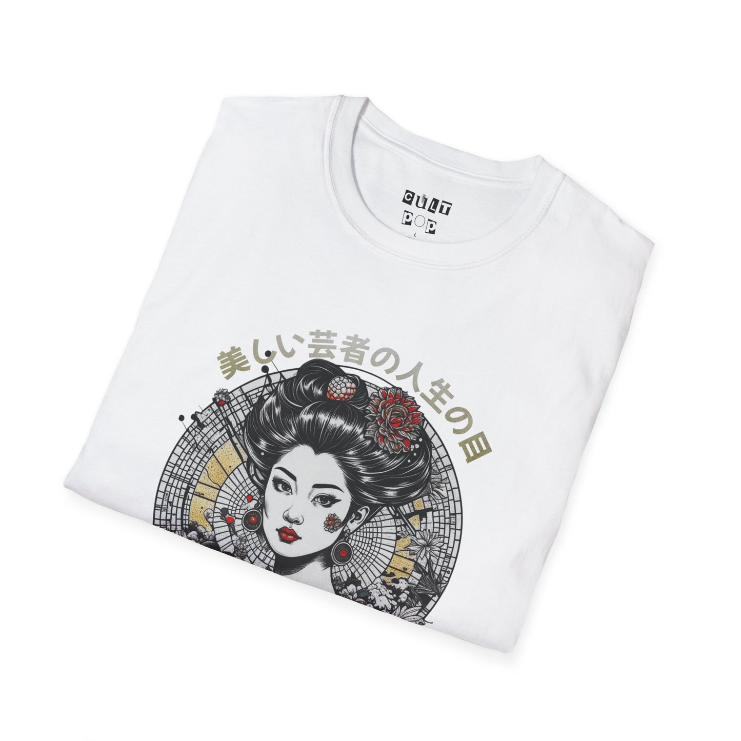 Geisha Art Unisex Softstyle T-Shirt - Japanese Culture Inspired Tee