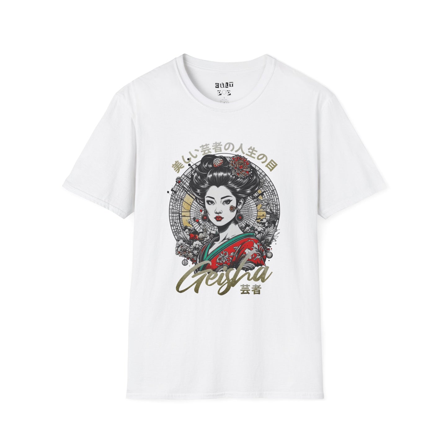 Geisha Art Unisex Softstyle T-Shirt - Japanese Culture Inspired Tee
