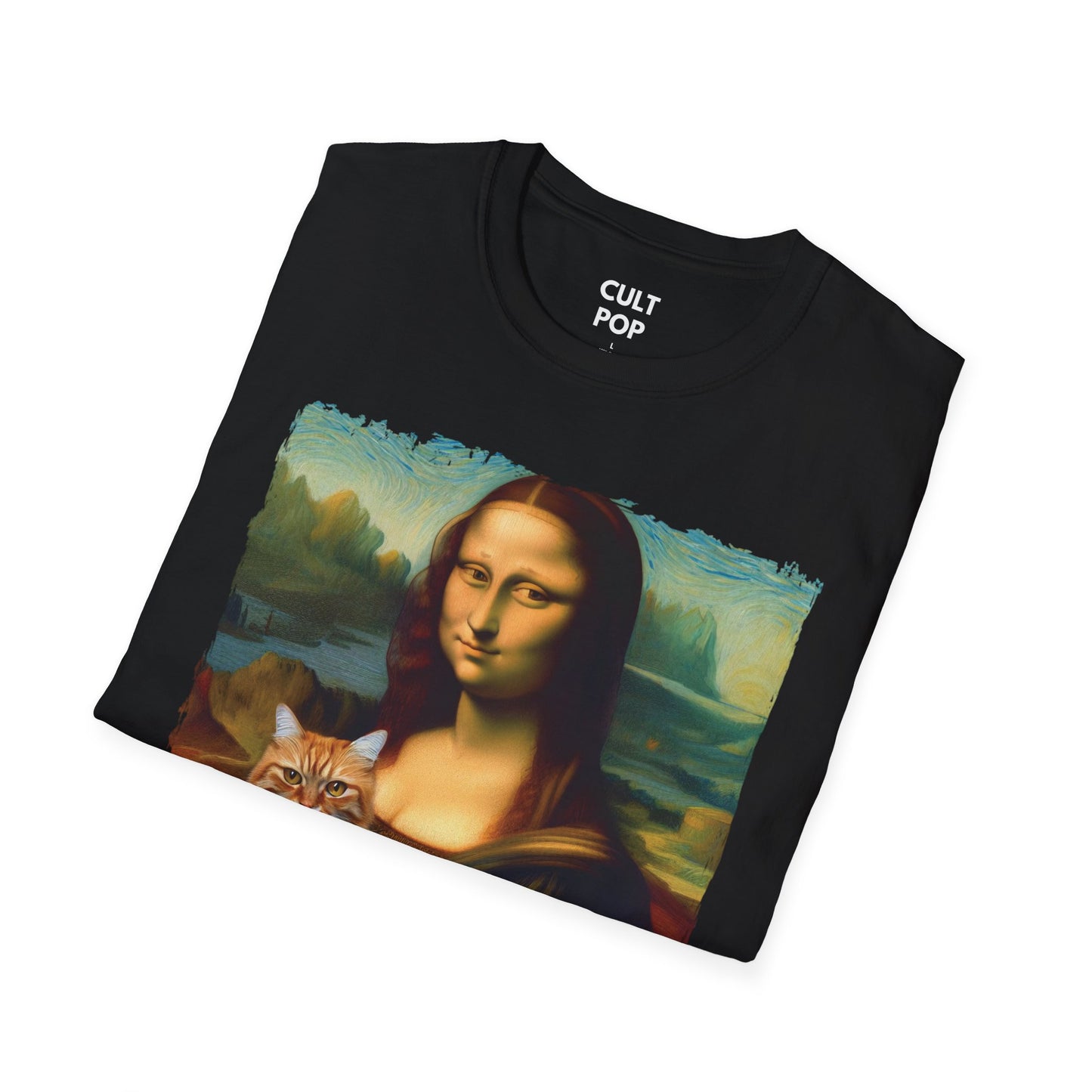 Orange Cat Mona Lisa Tee
