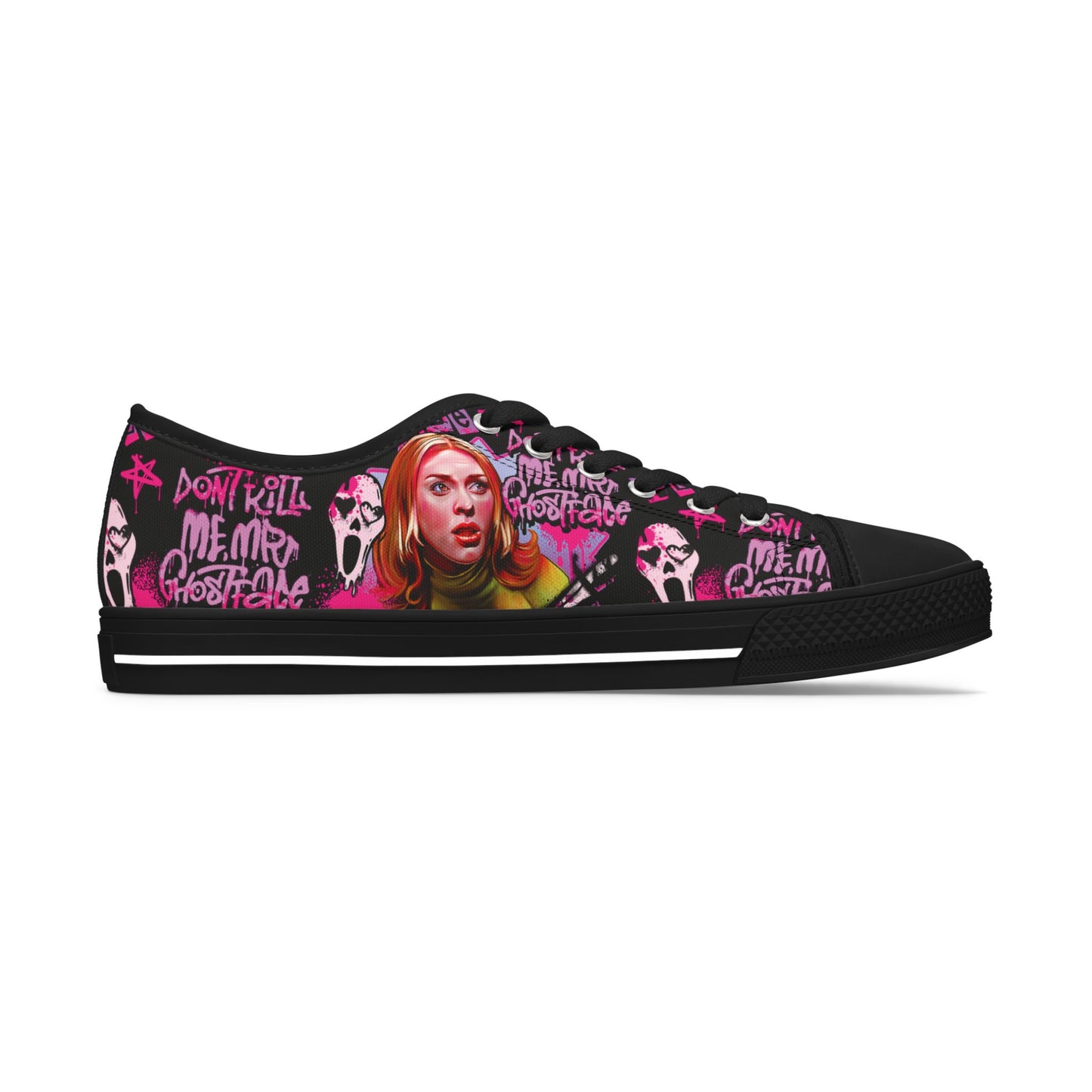 Women's  Low Top Sneakers - Don't Kill Me Mr Ghostface