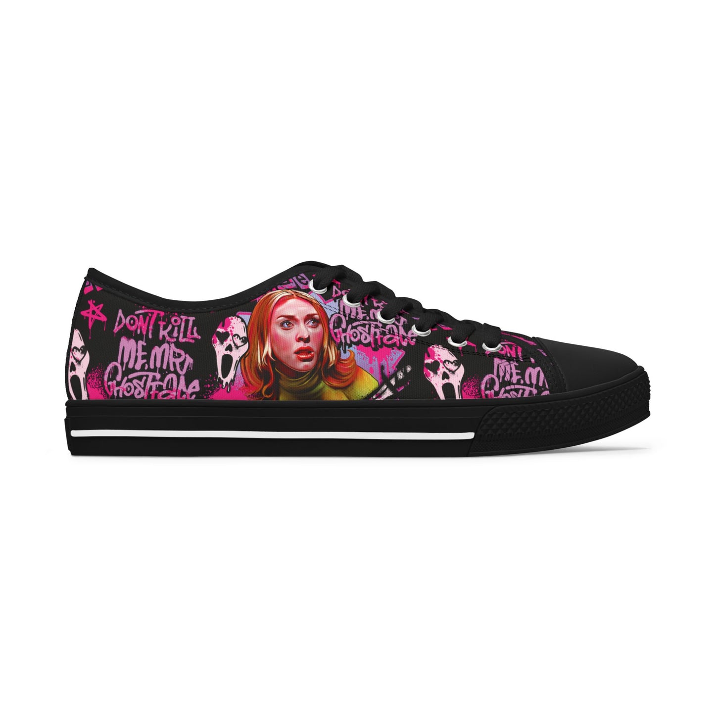 Women's  Low Top Sneakers - Don't Kill Me Mr Ghostface