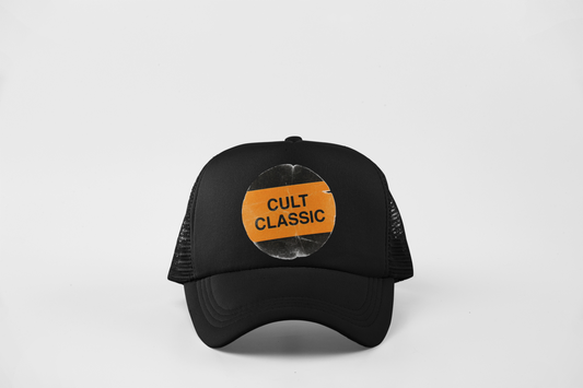 Retro VHS Cult Classic Sticker Trucker Hat